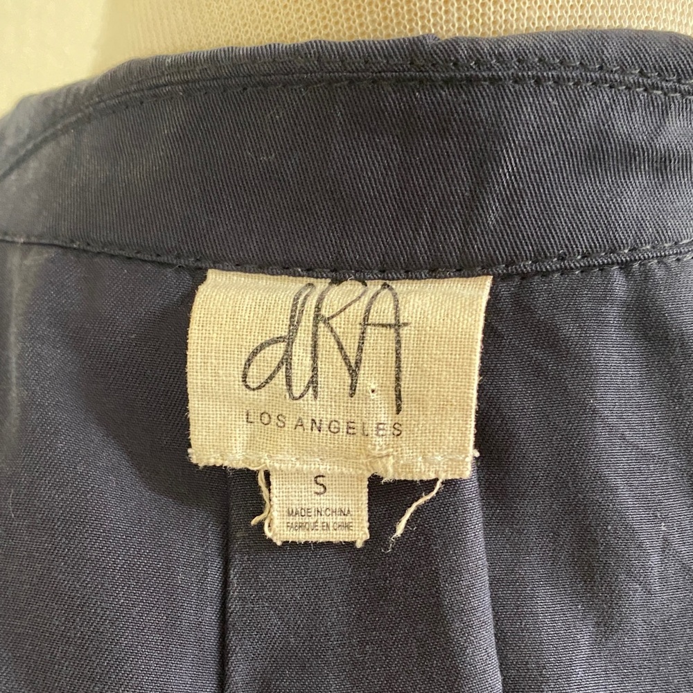 dRA for Anthropologie Navy‎ Double-Breasted Long Sleeve Trench Coat - Picture 2 of 7
